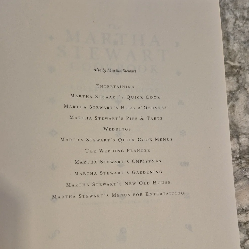 Martha Stewart Cookbook Collected Recipes For Everyday Life, Published 1995